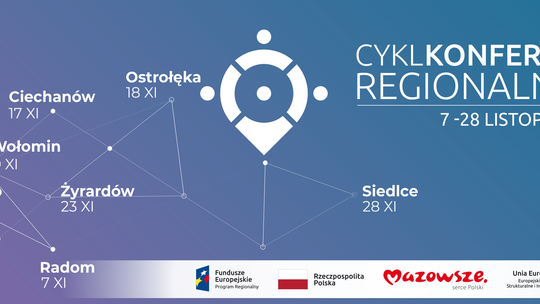 Cykl konferencji regionalnych Fundusze Europejskie zmieniły Mazowsze