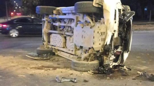 Groźny wypadek na skrzyżowaniu ul. Łukasiewicza i ul. Kobylińskiego