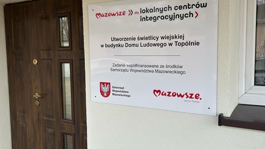 Oddanie do użytku zmodernizowanej świetlicy w Topólnie