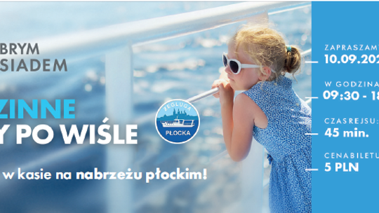 ORLEN zaprasza na niedzielne, rodzinne rejsy statkiem po Wiśle.