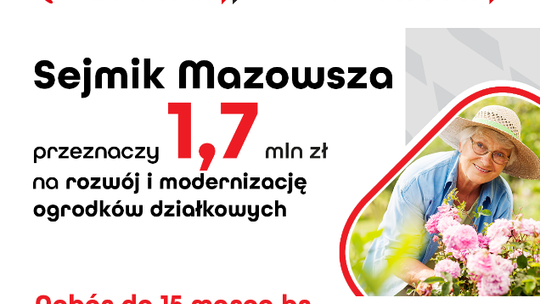 Pieniądze dla działkowców