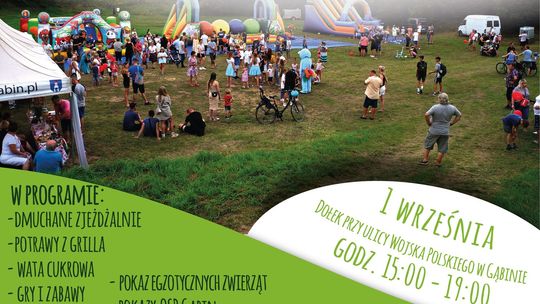 Piknik rodzinny i turniej piłki plażowej w Gąbinie