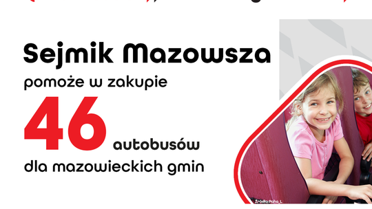 Sejmik Mazowsza pomoże w zakupie autobusów szkolnych