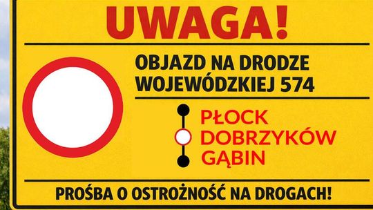 Uwaga! Zamknięcie drogi