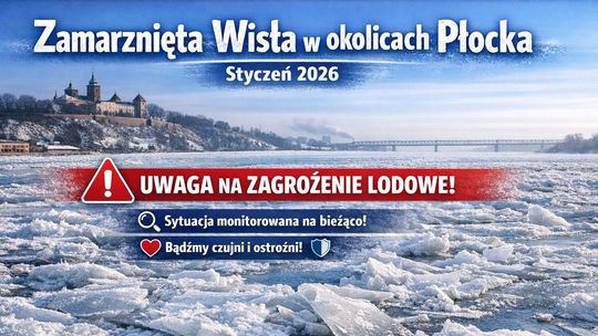 Wisła zamarznięta, ale nie ma zagrożenia