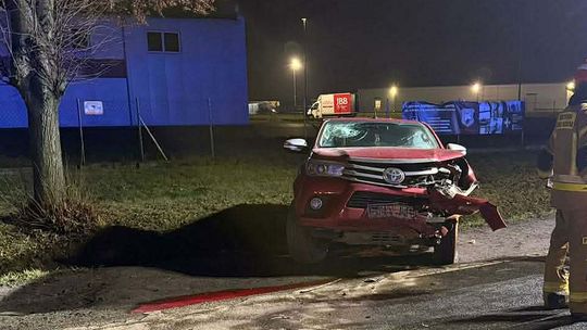 Wypadek na wylotowej trasie