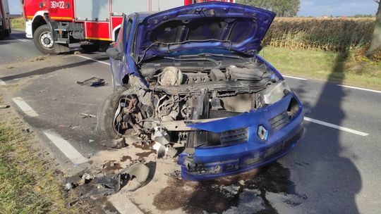 Wypadek samochodowy w Sikorzu
