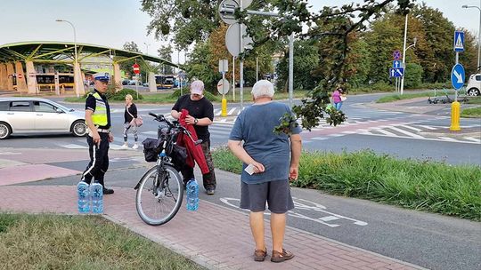 Wypadek z udziałem rowerzysty na skrzyżowaniu ul. Chopina i ul. Mickiewicza