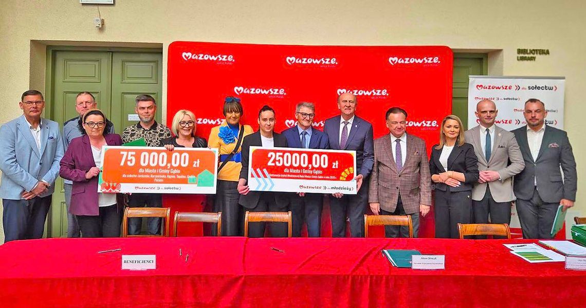 100 tysięcy złotych dotacji dla miasta i gminy Gąbin