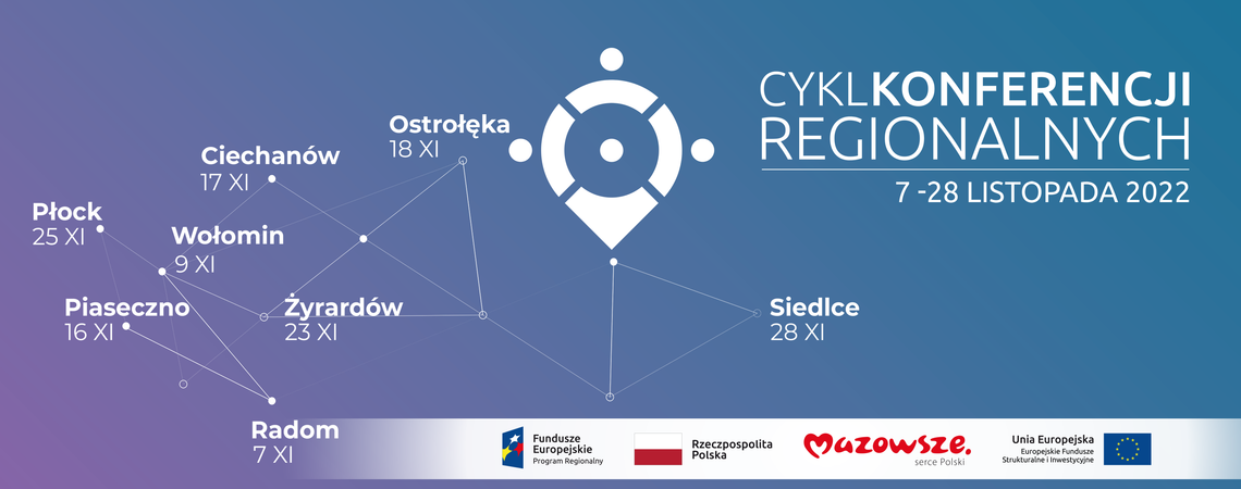 Cykl konferencji regionalnych Fundusze Europejskie zmieniły Mazowsze