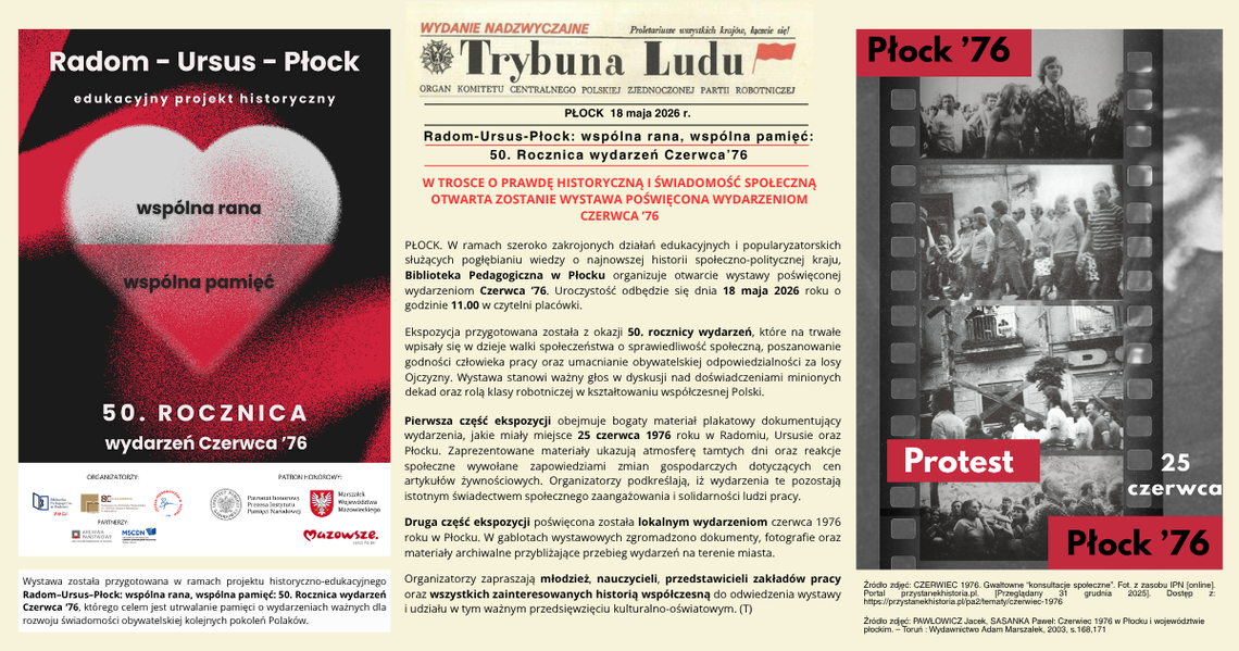 Czerwiec'76 na wystawie w Bibliotece Pedagogicznej