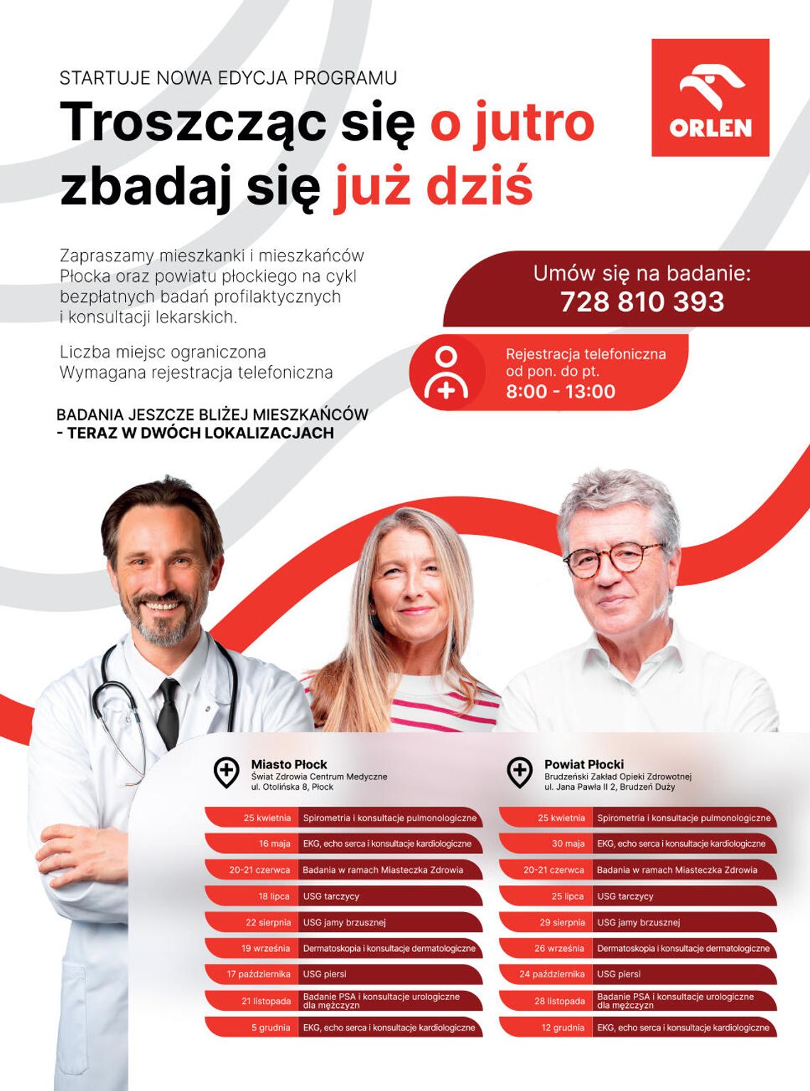 Darmowe badania bez kolejek. Rusza nowa edycja programu ORLEN