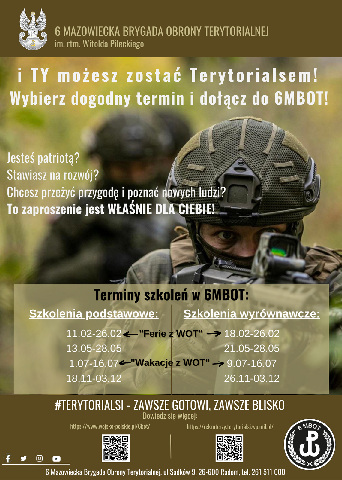 "Ferie z WOT" na Mazowszu – 6MBOT zaprasza w swoje szeregi 