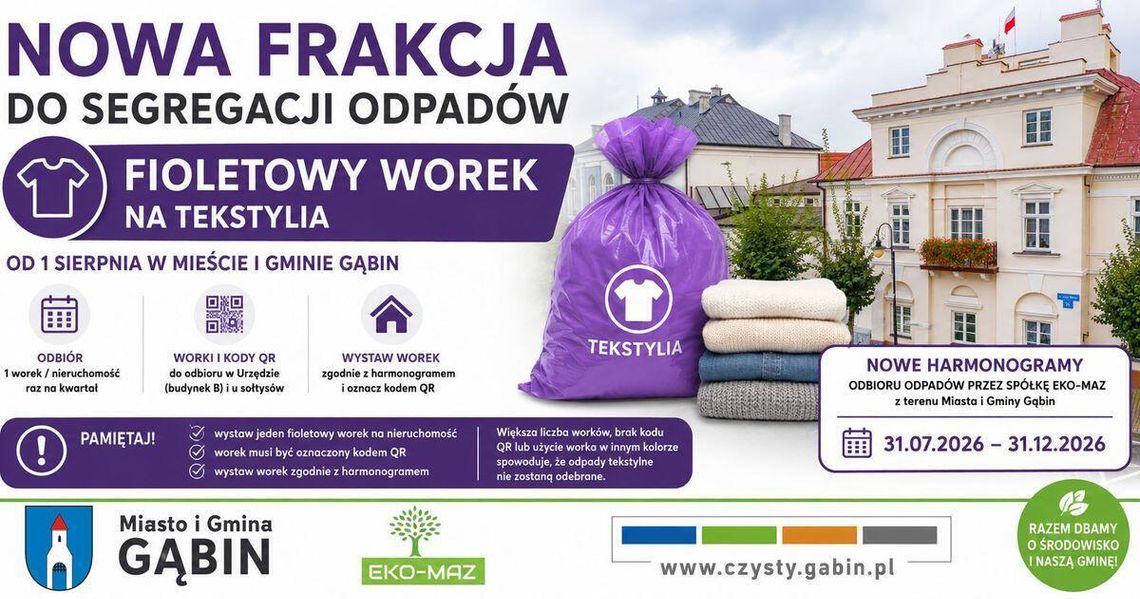 Gąbin usprawnia segregację tekstyliów