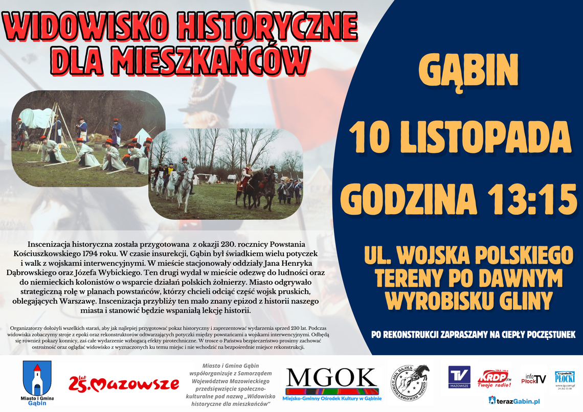 Inscenizacja historyczna w Gąbinie