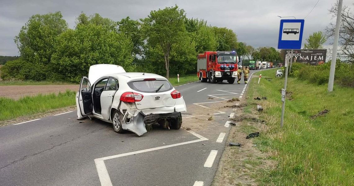 Kolizja w Srebrnej. Droga zablokowana