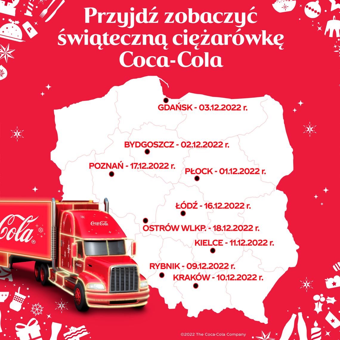 Kultowe świąteczne ciężarówki wracają! Coca-Cola ogłosiła tegoroczną trasę, która jak co roku pozwoli mieszkańcom poczuć prawdziwą magię świąt!