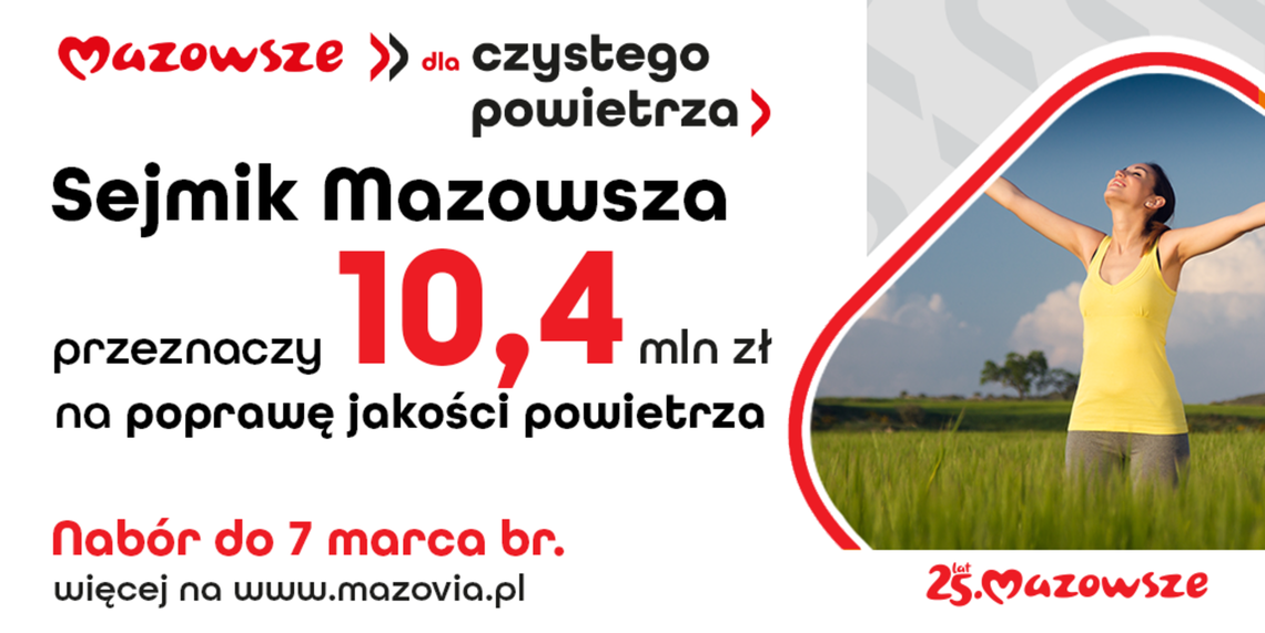 Mazowsze daje kolejne środki na ochronę powietrza. Nawet 200 tys. zł na gminę