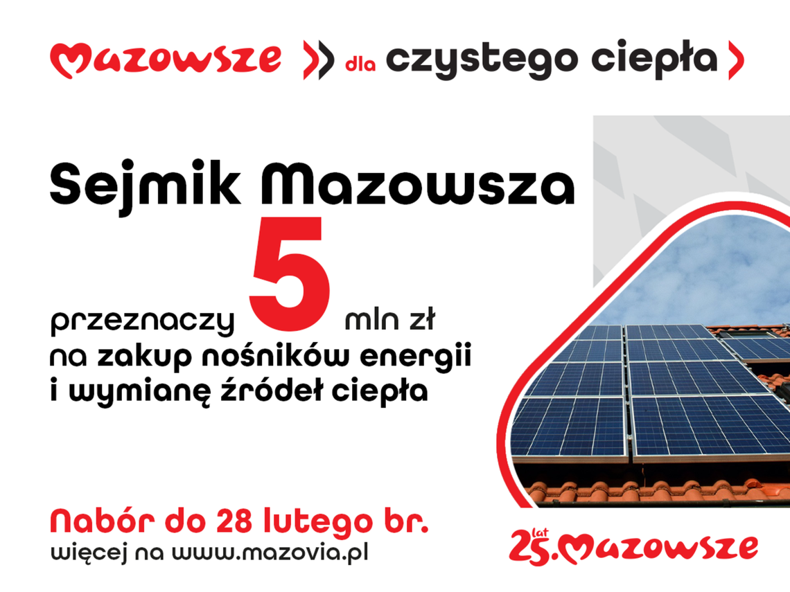 Mazowsze pomoże w wymianie źródeł ciepła. Gminy mogą otrzymać nawet 300 tys. zł