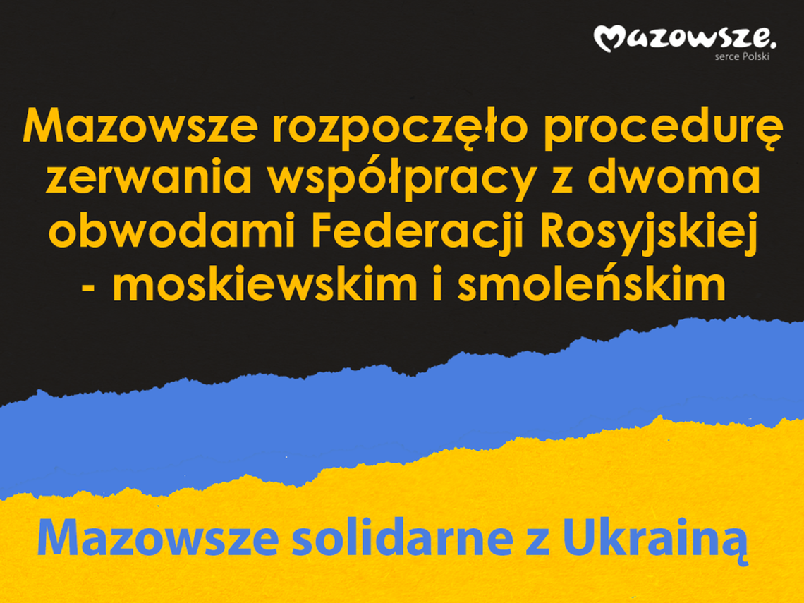 Mazowsze zrywa współpracę z obwodami rosyjskimi