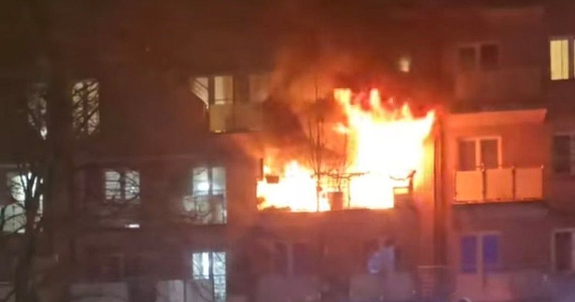 Niebezpieczny pożar w centrum Płocka