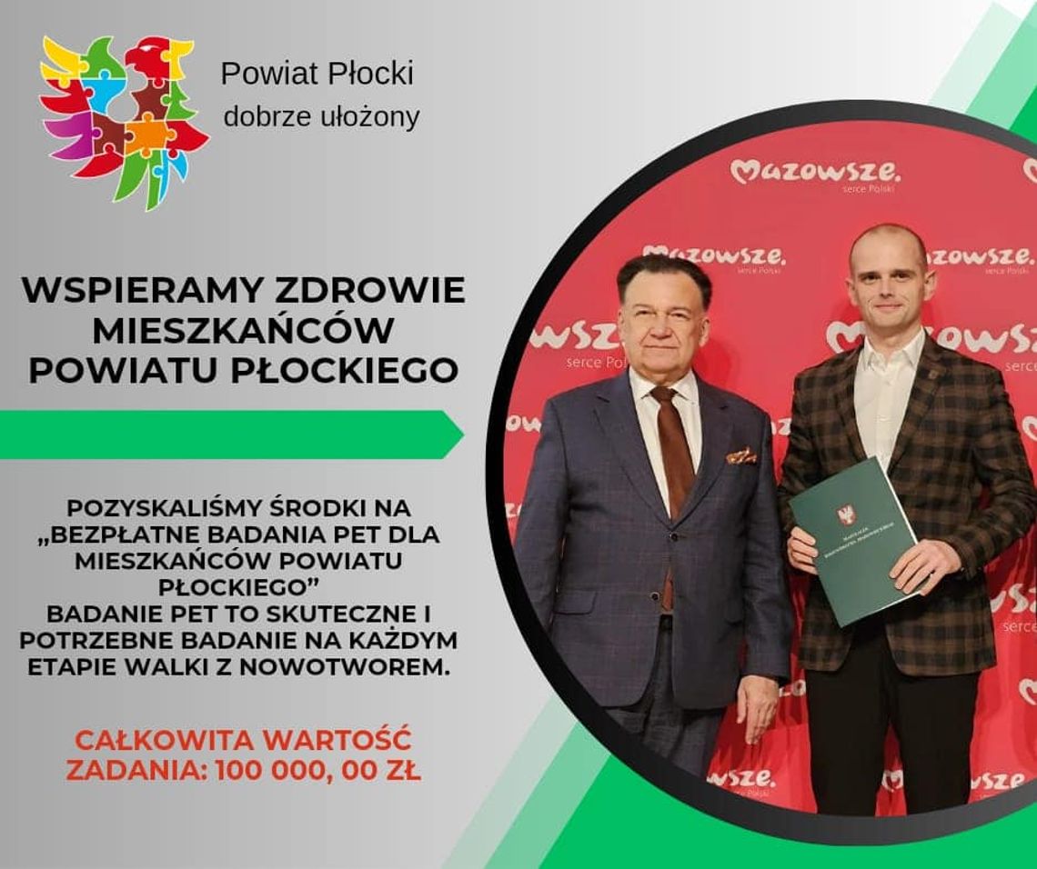 Nowe programy zdrowotne dla mieszkańców powiatu płockiego Nowe programy zdrowotne dla mieszkańców powiatu płockiego