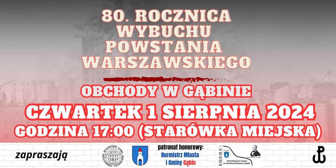 Obchody 80. rocznicy Wybuchu Powstania Warszawskiego w Gąbinie