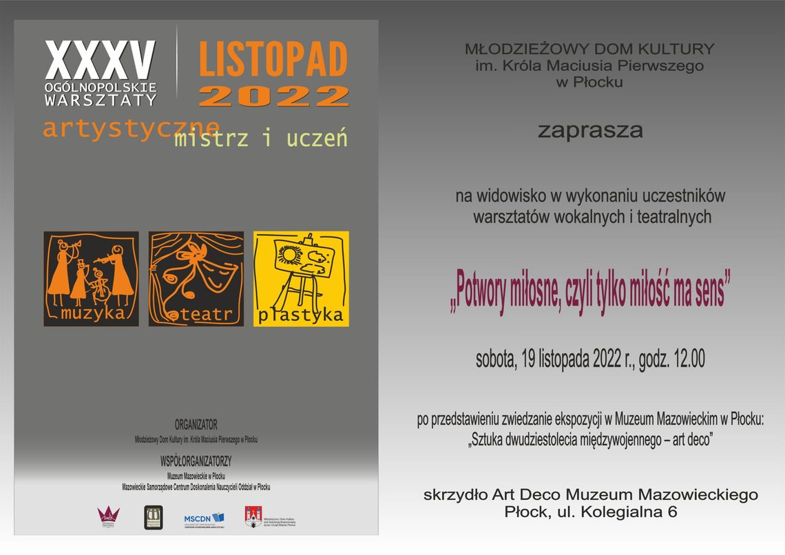 Prace uczestników warsztatów artystycznych już w sobotę. Wstęp wolny! Prace uczestników warsztatów artystycznych już w sobotę. Wstęp wolny!