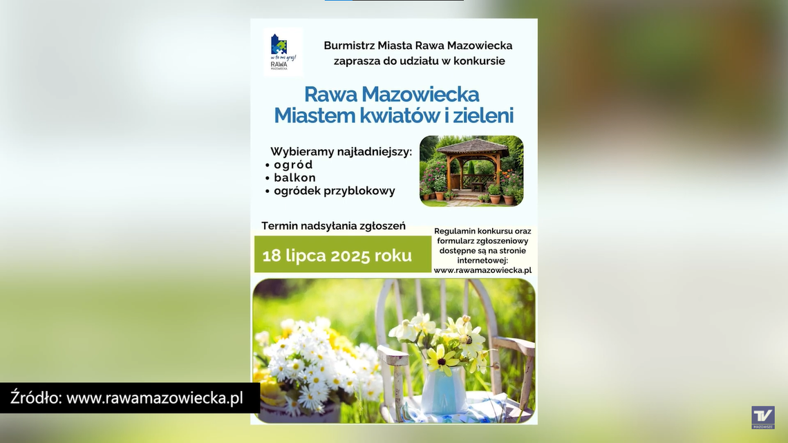 Rawa Mazowiecka Miastem Kwiatów i Zieleni
