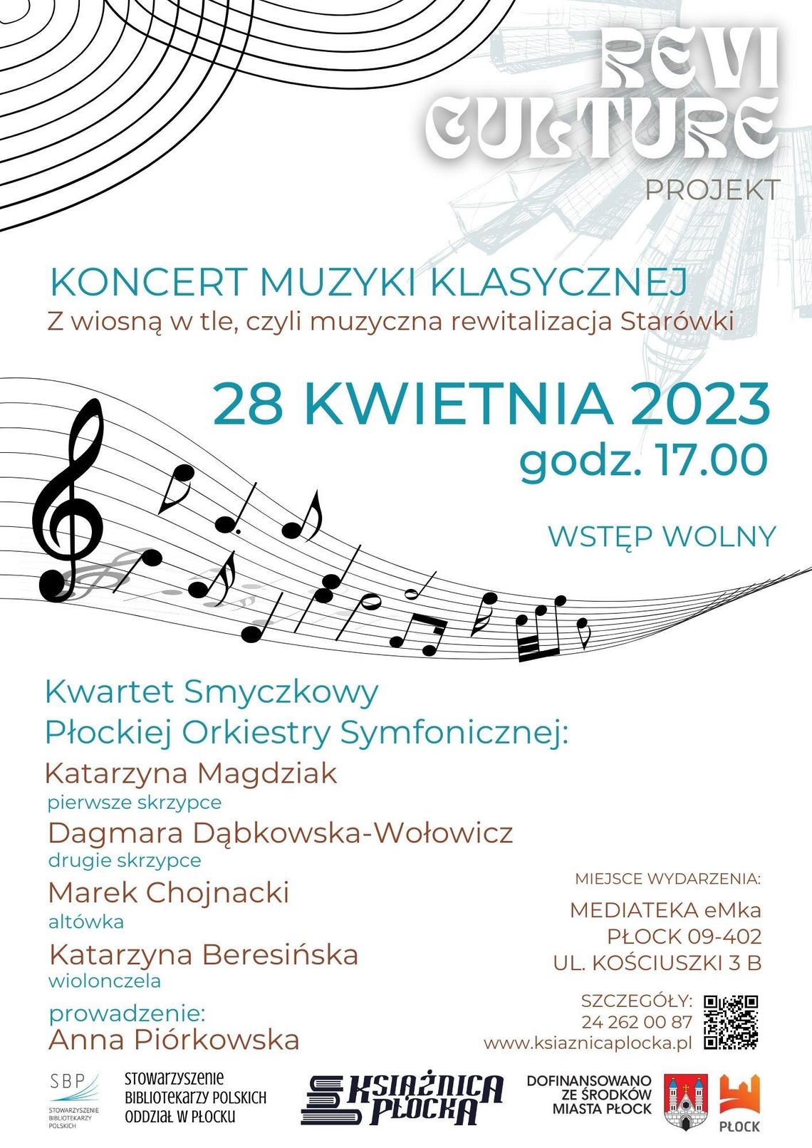 Rewitalizacja Starówki - projekt ReviCulture - spotkania autorskie i koncert w płockiej Mediatece