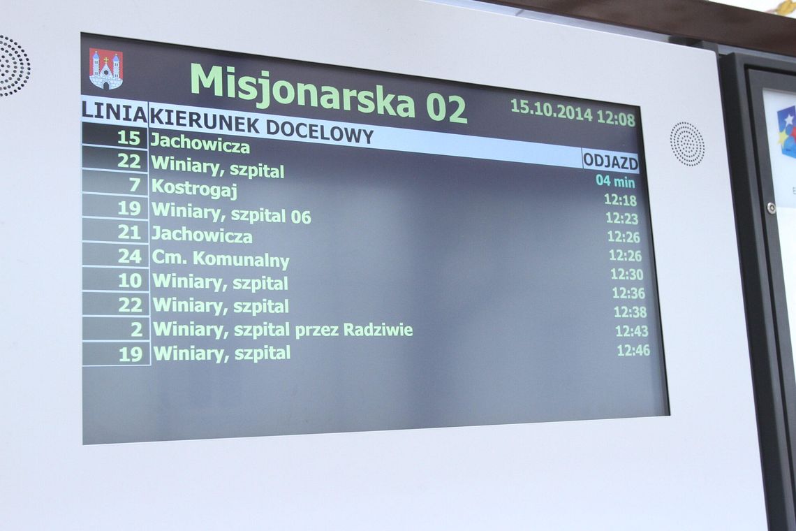 Serwis pierwszych tablic Systemu Dynamicznej Informacji Pasażerskiej w Płocku