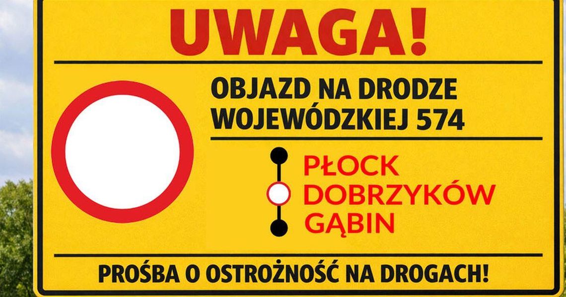 Uwaga! Zamknięcie drogi