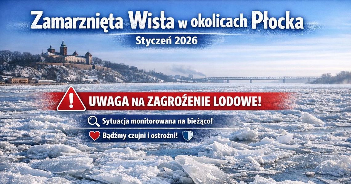 Wisła zamarznięta, ale nie ma zagrożenia