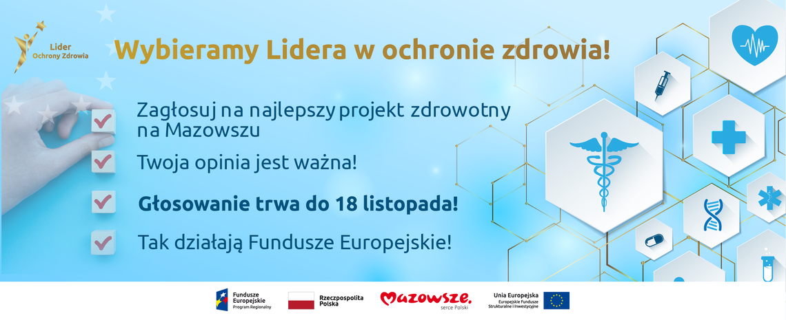 Wybieramy Lidera Ochrony Zdrowia na Mazowszu -  wystartowało głosowanie na najlepszy projekt!