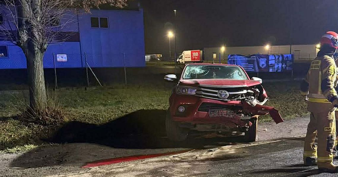 Wypadek na wylotowej trasie