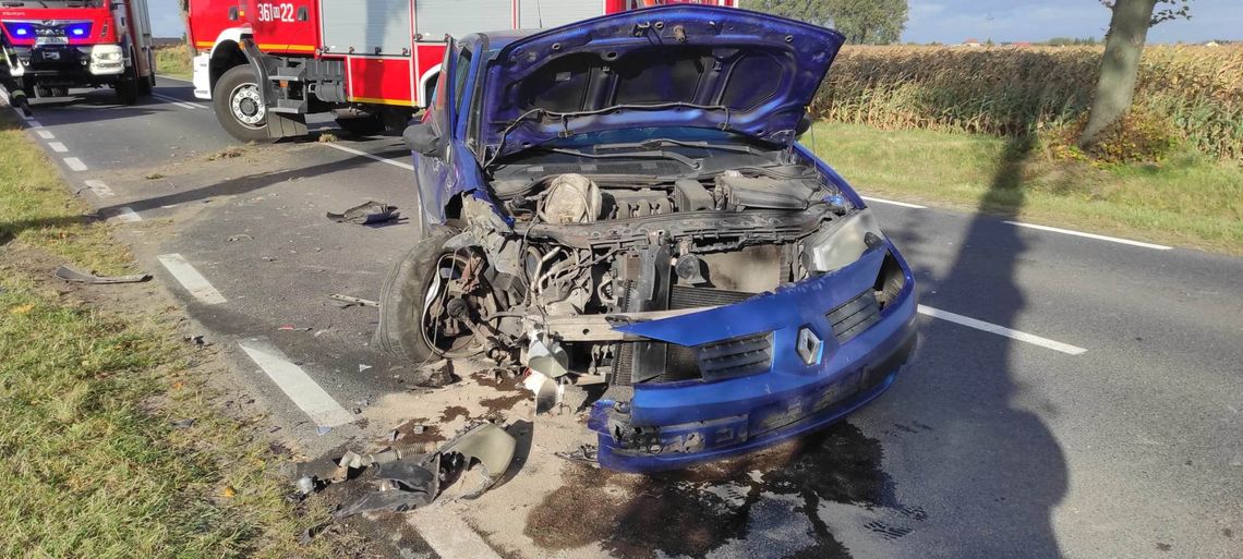 Wypadek samochodowy w Sikorzu