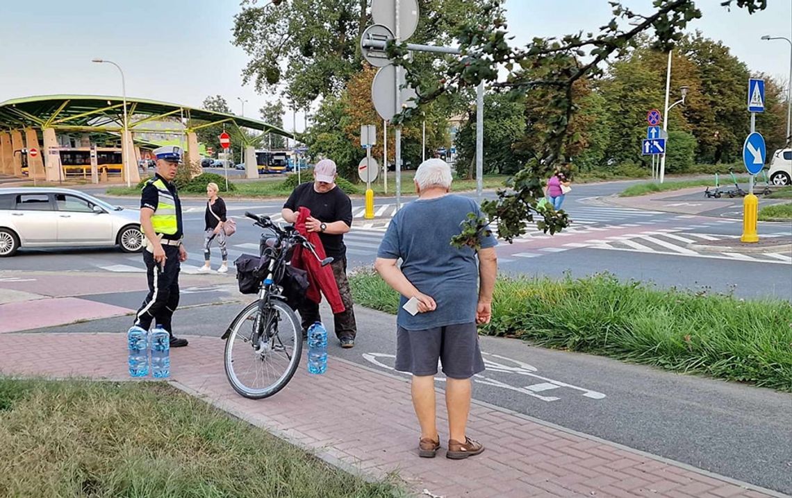 Wypadek z udziałem rowerzysty na skrzyżowaniu ul. Chopina i ul. Mickiewicza
