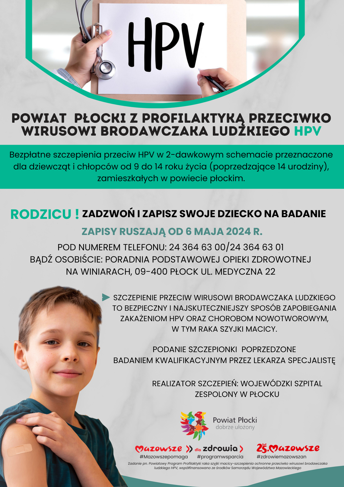 Wystartowały zapisy na bezpłatne szczepienia przeciw HPV