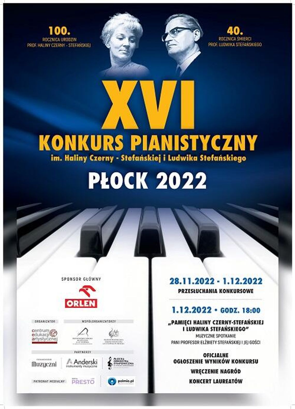 XVI Konkurs Pianistyczny  im. Haliny Czerny-Stefańskiej i Ludwika Stefańskiego w Płocku